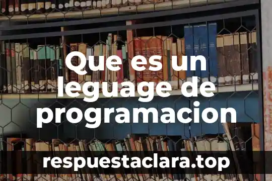 Que es un leguage de programacion