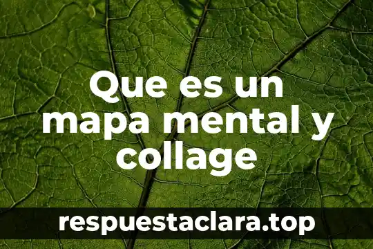 Que es un mapa mental y collage
