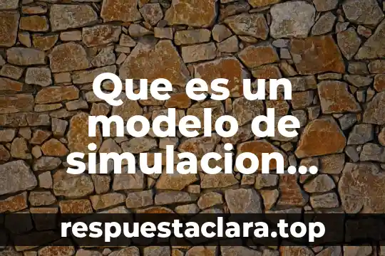 Qué es una simulación electrónica 7 Que es un modelo de simulacion financiera