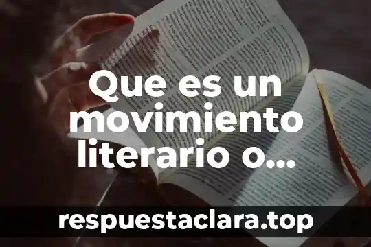 Que es un movimiento poetico de vanguardia 6 Que es un movimiento literario o poetico