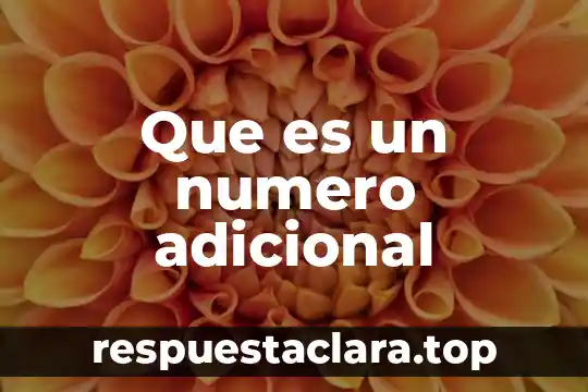 Qué es número adicional del melate 4 Que es un numero adicional