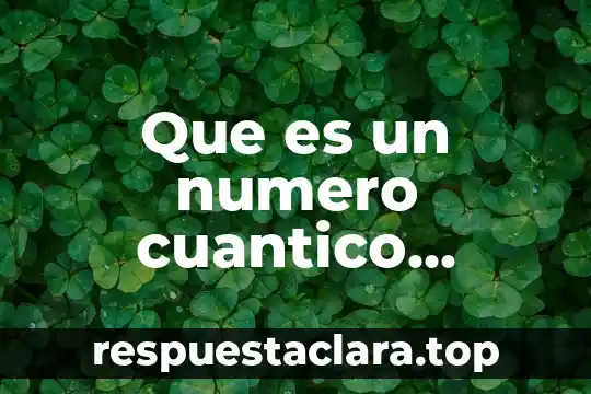 Qué es número cuántico magnético ejemplos 5 Que es un numero cuantico magnetico