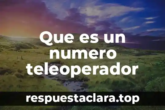 Qué es número cívico 7 Que es un numero teleoperador