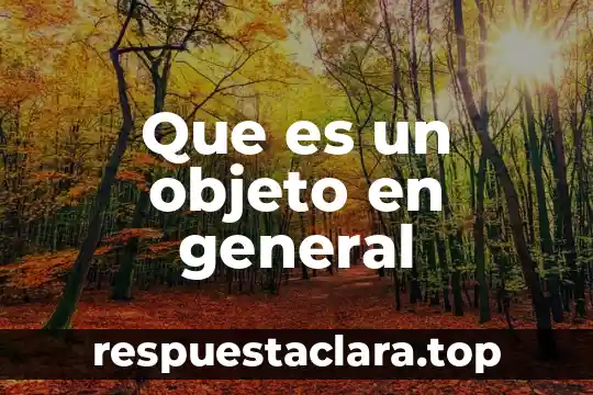 Que es un campo de estudio o objeto de estudio 3 Que es un objeto en general