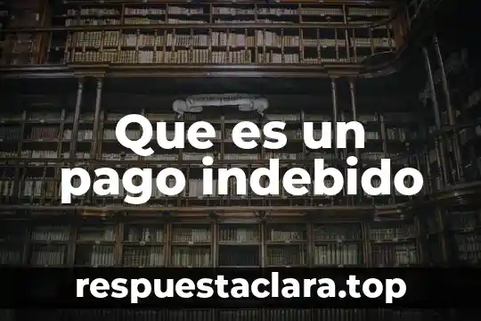 Que es un pago indebido