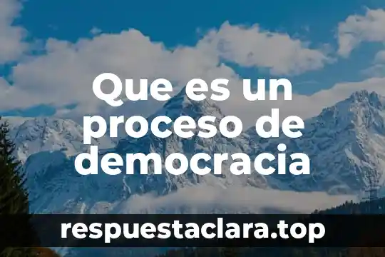 Que es un proceso de democracia
