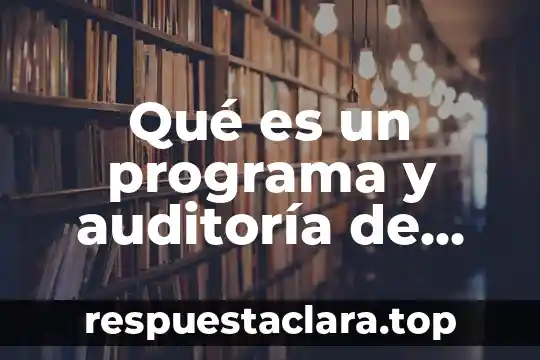 Qué es un programa y auditoría de lubricación