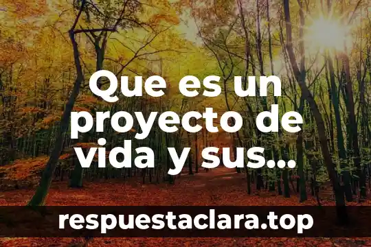 Que es un proyecto de vida y sus pasos