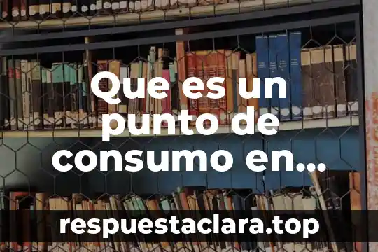 Que es un punto de consumo en canches de distribucion