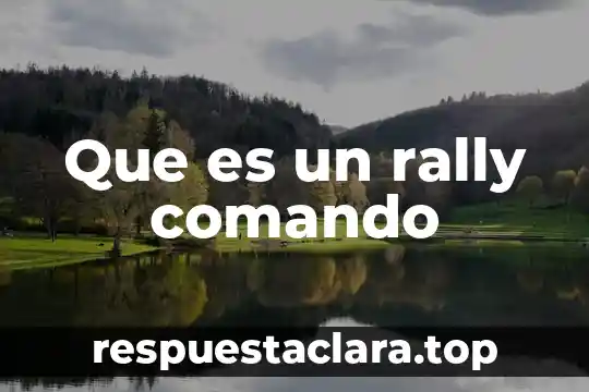 Que es un rally comando