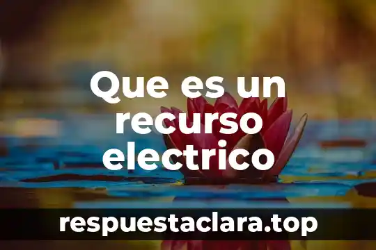 Que es un recurso electrico