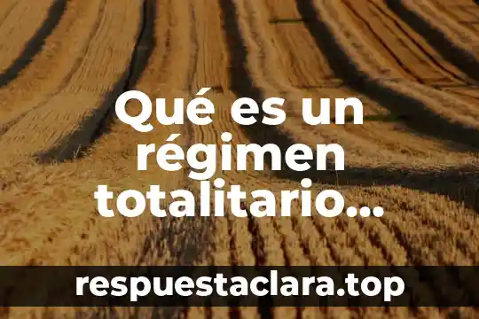 Que es tusa significado 8 Qué es un régimen totalitario Yahoo