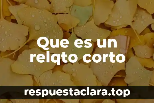 Que es un relqto corto