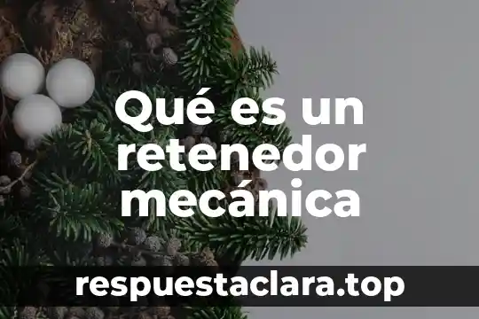 Que es el nombre de persona llamada enyomeli 5 Qué es un retenedor mecánica