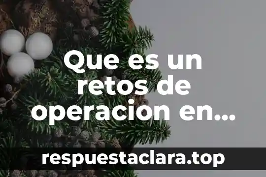 Que es un retos de operacion en las instituciones educativas
