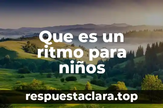 Qué es el ritmo cardiaco concepto 3 Que es un ritmo para niños