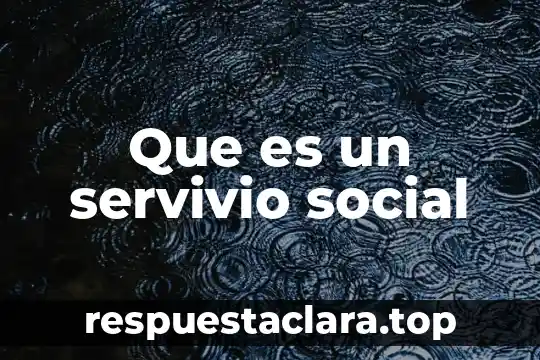 Que es un servivio social