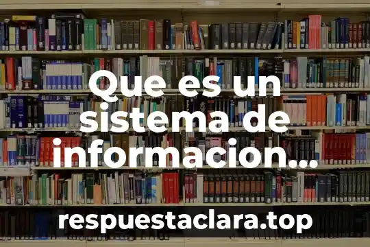 Que es la informacion disponibe 8 Que es un sistema de informacion departamentales