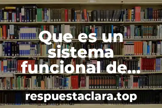 Que es un sistema funcional de ventas