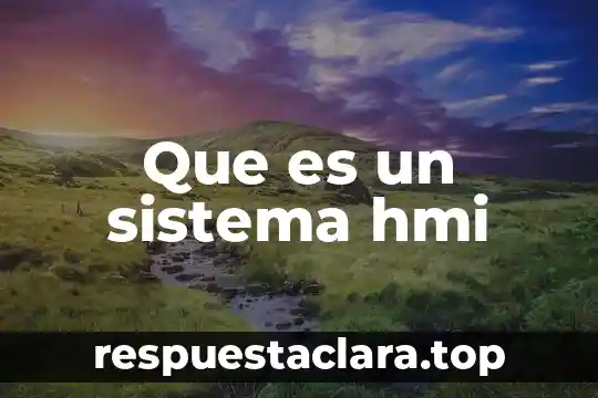 Que es un sistema hmi