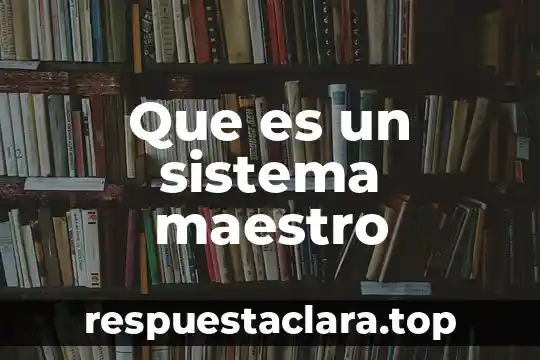 Que es un sistema maestro