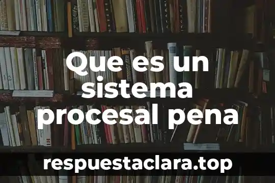 Que es un sistema procesal pena