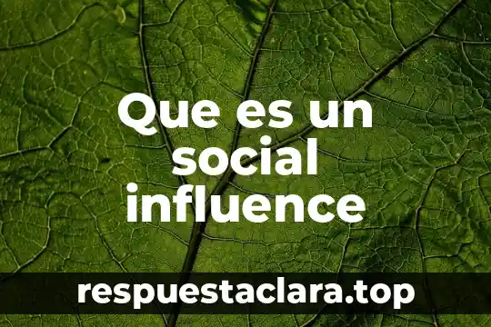 Que es un social influence