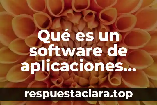 Qué es un software de aplicaciones definición