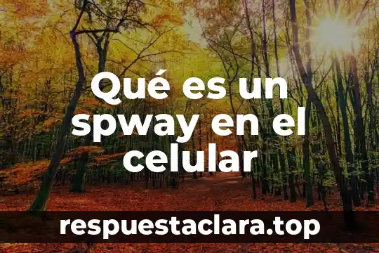 Que es el marco fisico de un proyecto 3 Qué es un spway en el celular