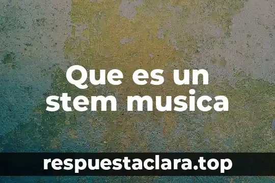 Qué es la música chairos 5 Que es un stem musica
