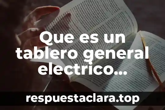 Que es un tablero general electrico simbolo