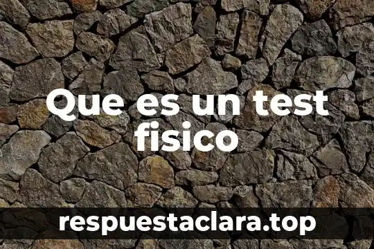 Que es ser obligacionista 4 Que es un test fisico