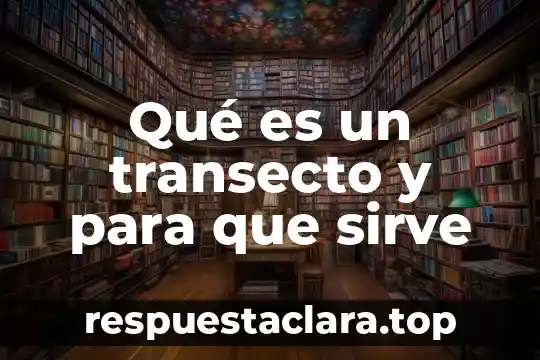 Qué es un transecto y para que sirve