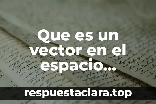 Que es un vector en el espacio tridimensional