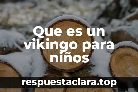 Que es un vikingo para niños