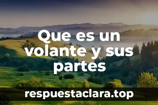 Que es integracio por partes 7 Que es un volante y sus partes