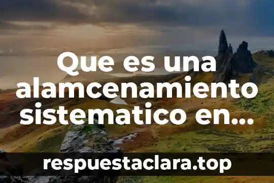 Modelo teórico que es deductivo y sistemático 4 Que es una alamcenamiento sistematico en la informatica