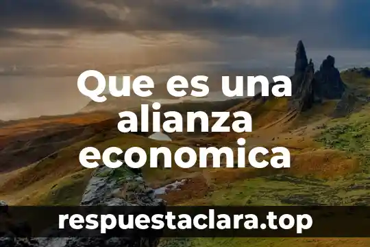 Que es una alianza economica