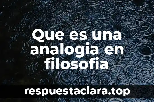 Qué es ser hombre en filosofía 7 Que es una analogia en filosofia