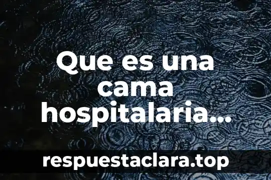 Que es una cama hospitalaria electrica