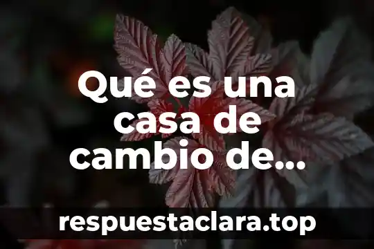 Que es una casa habitable 8 Qué es una casa de cambio de divisas