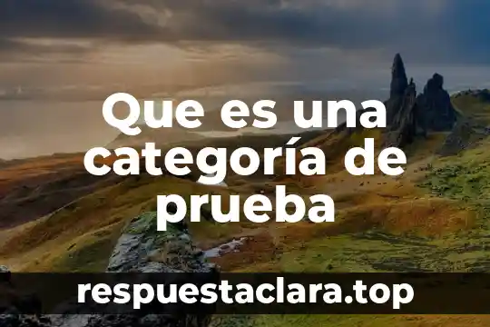 Que es la prueba de realidad en psicologia terapia cognitiva 4 Que es una categoría de prueba