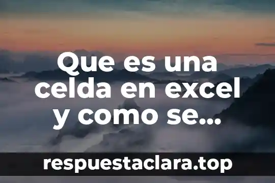 Que es el dolor de panza segun las creencias populares 5 Que es una celda en excel y como se determina