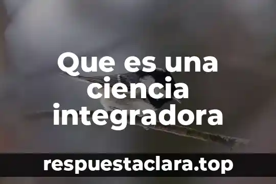 Que es ciencia integradora del conocimiento 5 Que es una ciencia integradora