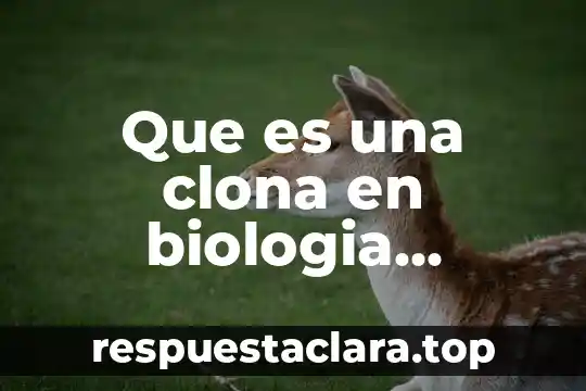 Que es una clona en biologia molecular