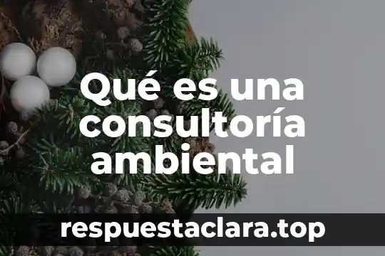 Qué es una consultoría ambiental