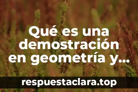 Qué es planta perenne ejemplos 6 Qué es una demostración en geometría y ejemplos
