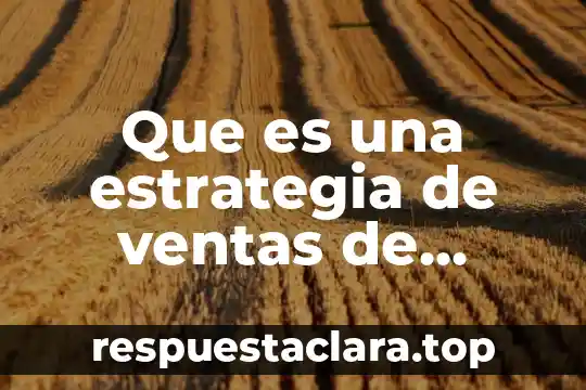 Que es una estrategia de ventas de polleria