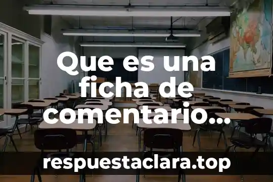 Que es una ficha de comentario personal concepto