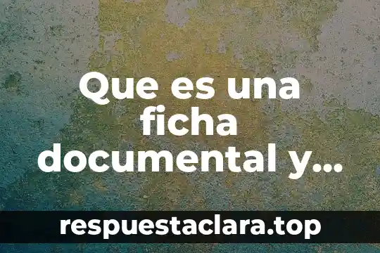 Que es el catálogo de disposición documental 3 Que es una ficha documental y sus caracteristicas